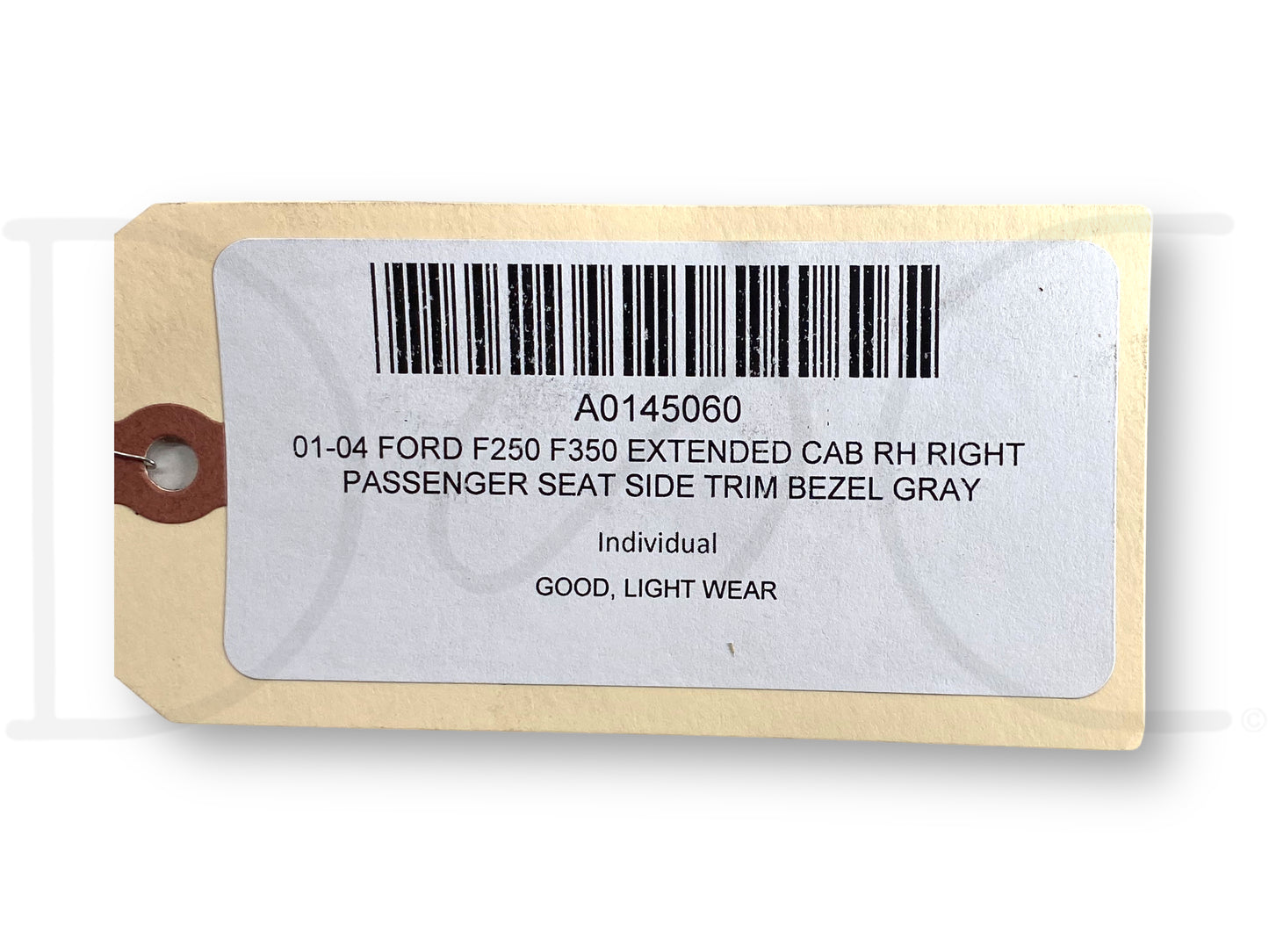 01-04 Ford F250 F350 Extended Cab RH Right Passenger Seat Side Trim Bezel Gray