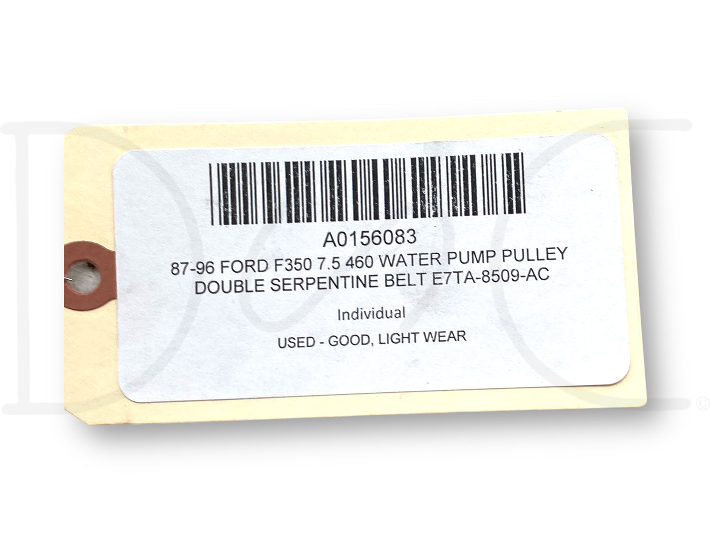 87-96 Ford F350 7.5 460 Water Pump Pulley Double Serpentine Belt E7Ta-8509-Ac