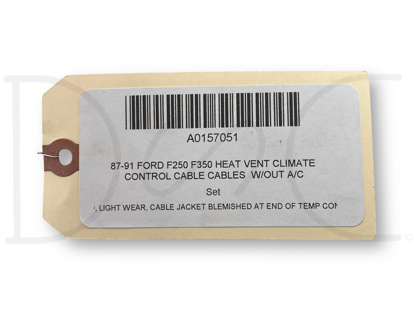 87-91 Ford F250 F350 Heat Vent Climate Control Cable Cables W/Out A/C