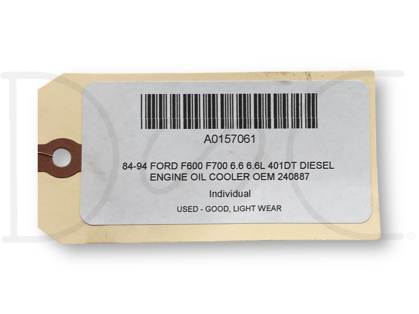 85-90 Ford F600 F700 6.6 6.6L 401DT Diesel Engine Oil Cooler OEM 240887