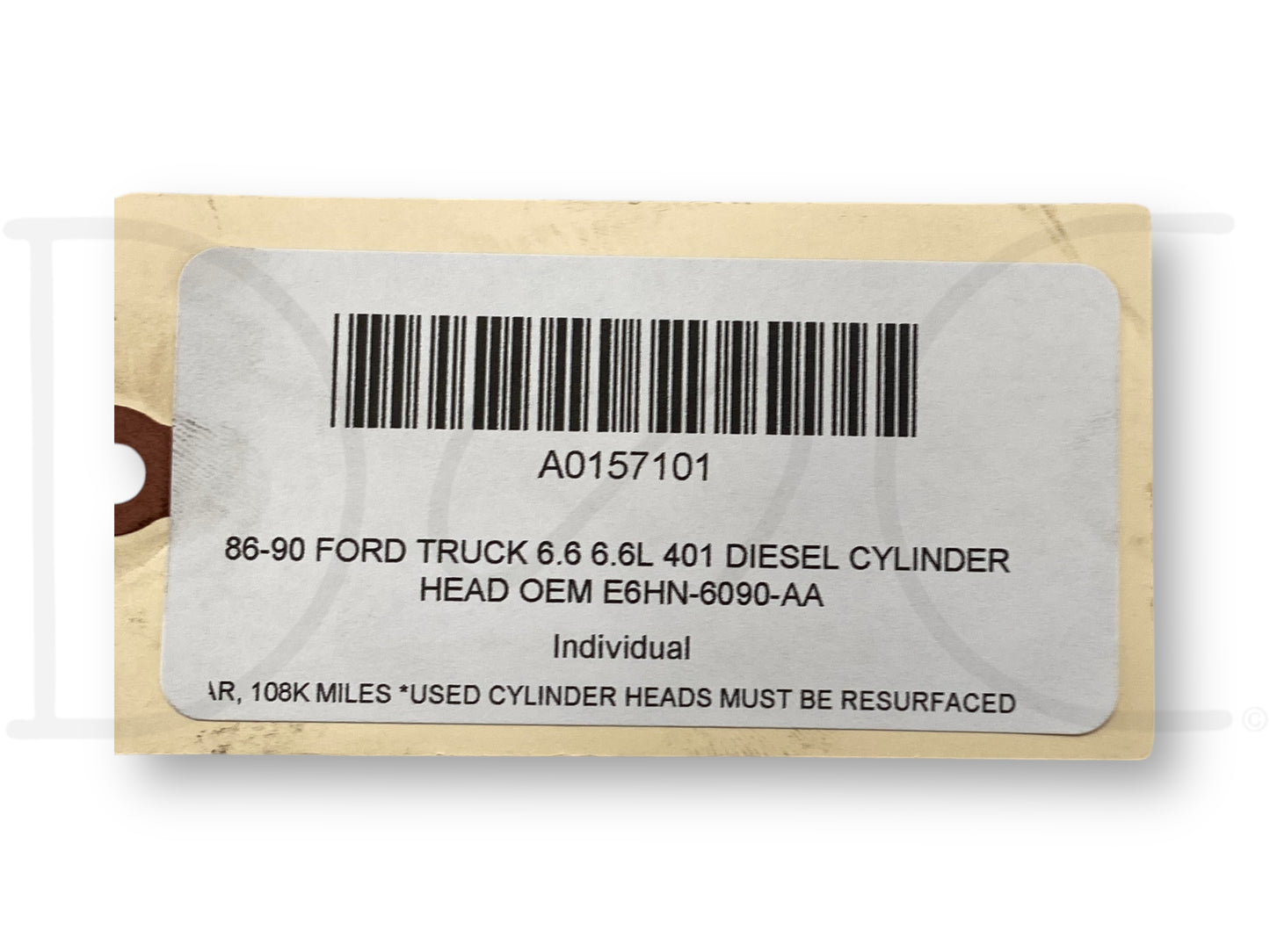 86-90 Ford Truck 6.6 6.6L 401 Diesel Cylinder Head OEM E6Hn-6090-Aa