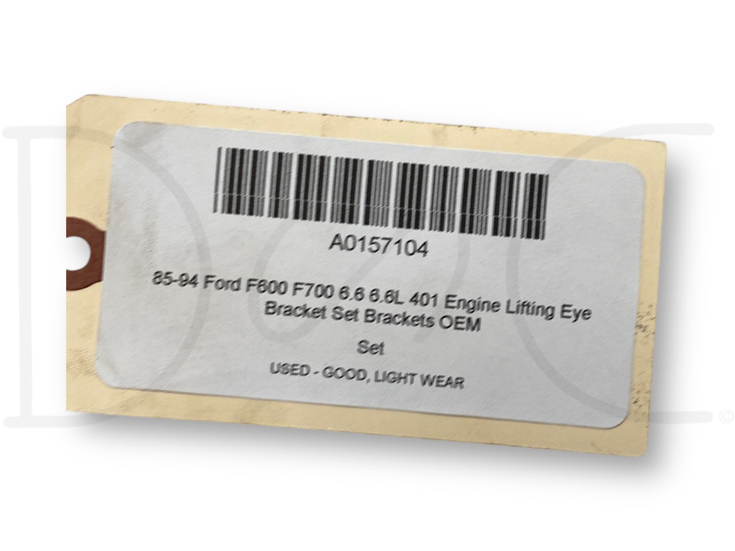 85-94 Ford F600 F700 6.6 6.6L 401 Engine Lifting Eye Bracket Set Brackets OEM