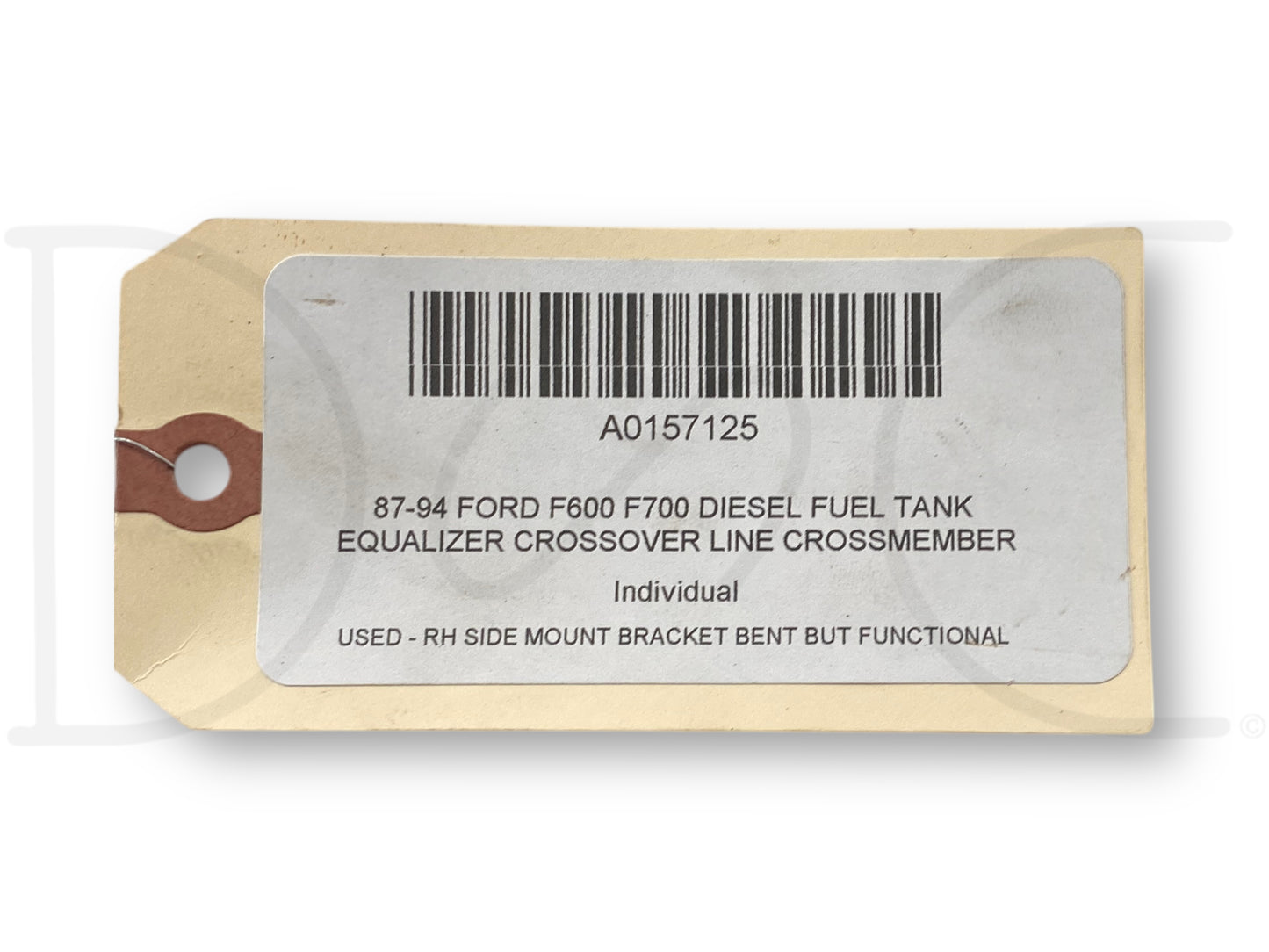 87-94 Ford F600 F700 Diesel Fuel Tank Equalizer Crossover Line Crossmember