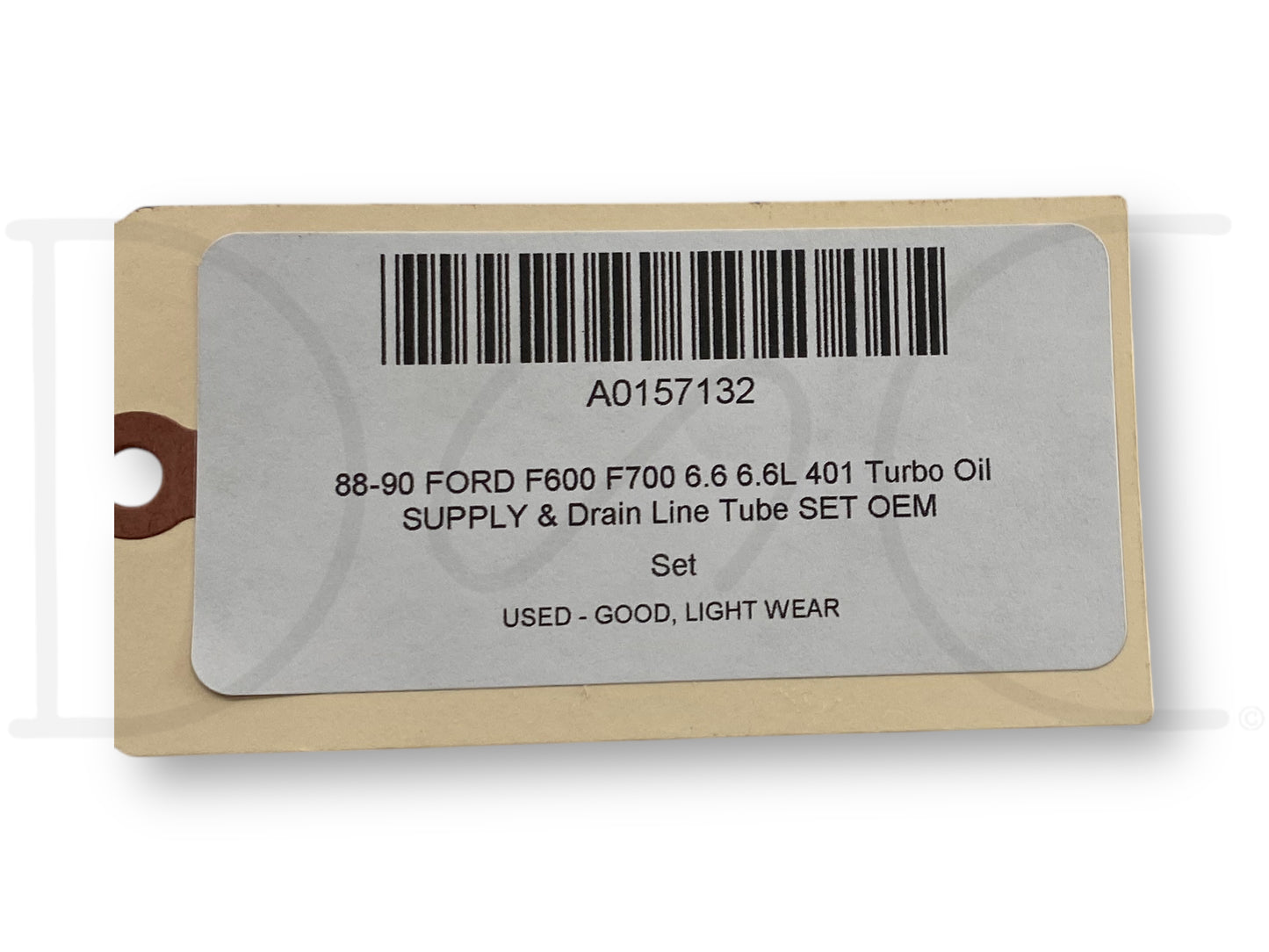 88-90 Ford F600 F700 6.6 6.6L 401 Turbo Oil Supply & Drain Line Tube Set OEM