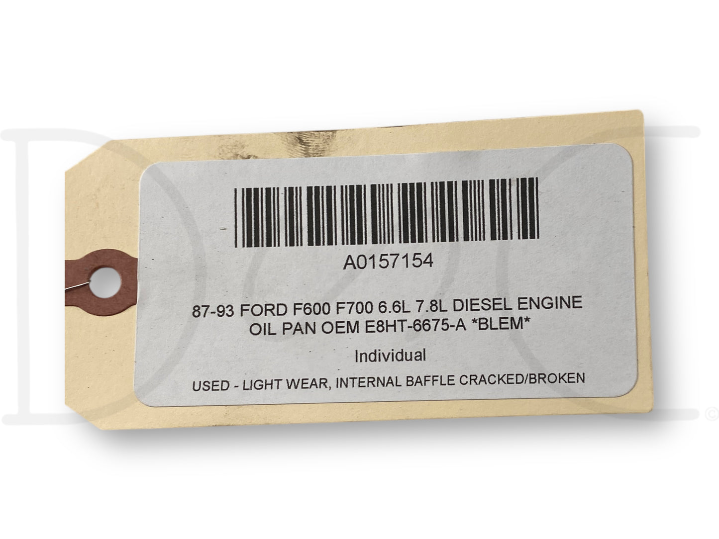 87-93 Ford F600 F700 6.6L 7.8L Diesel Engine Oil Pan OEM E8Ht-6675-A *Blem*