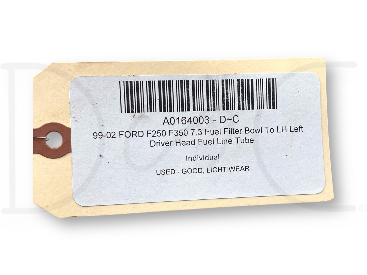 99-02 Ford F250 F350 7.3 Fuel Filter Bowl To LH Left Driver Head Fuel Line Tube