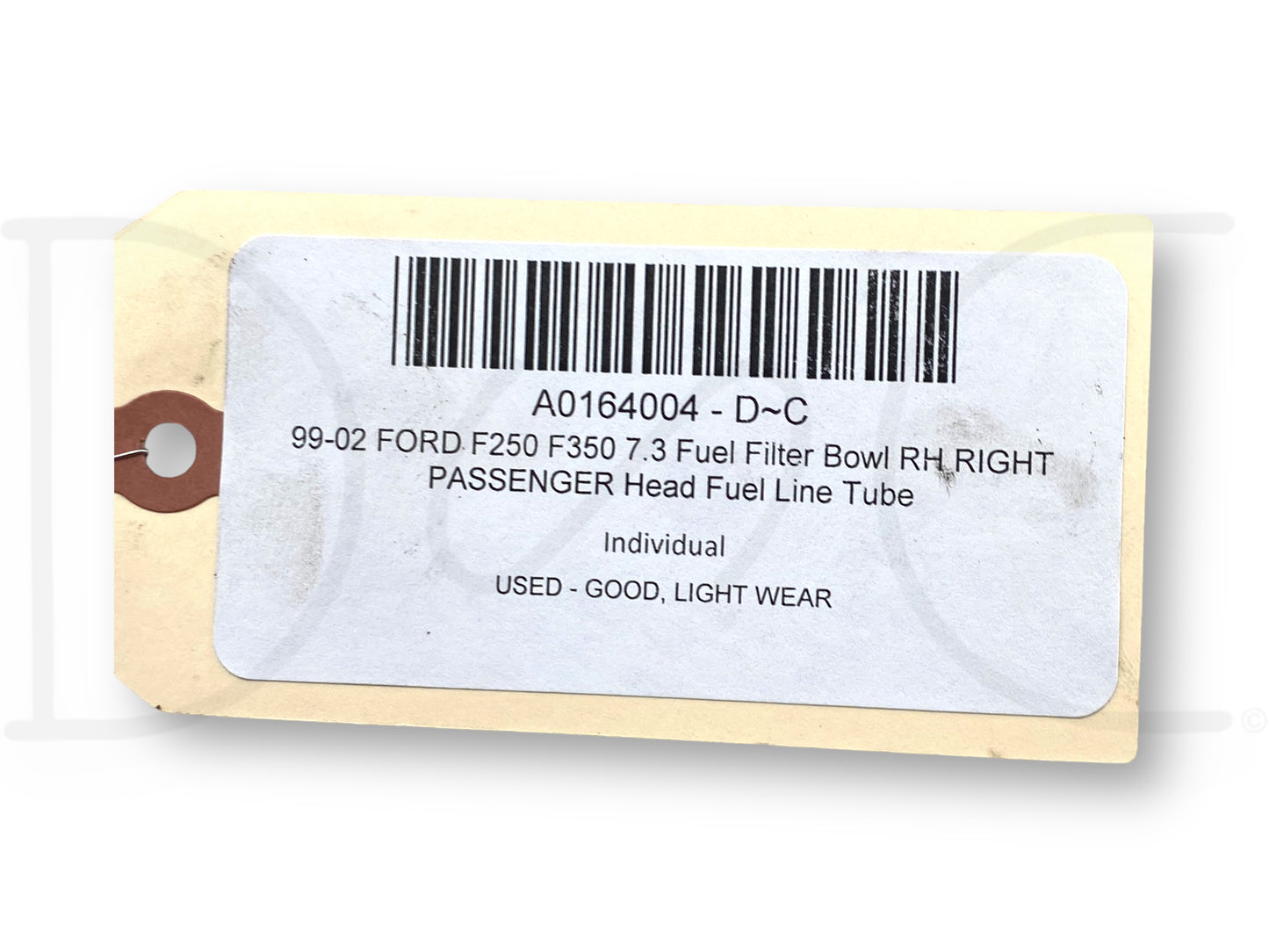 99-02 Ford F250 F350 7.3 Fuel Filter Bowl RH Right Passenger Head Fuel Line Tube