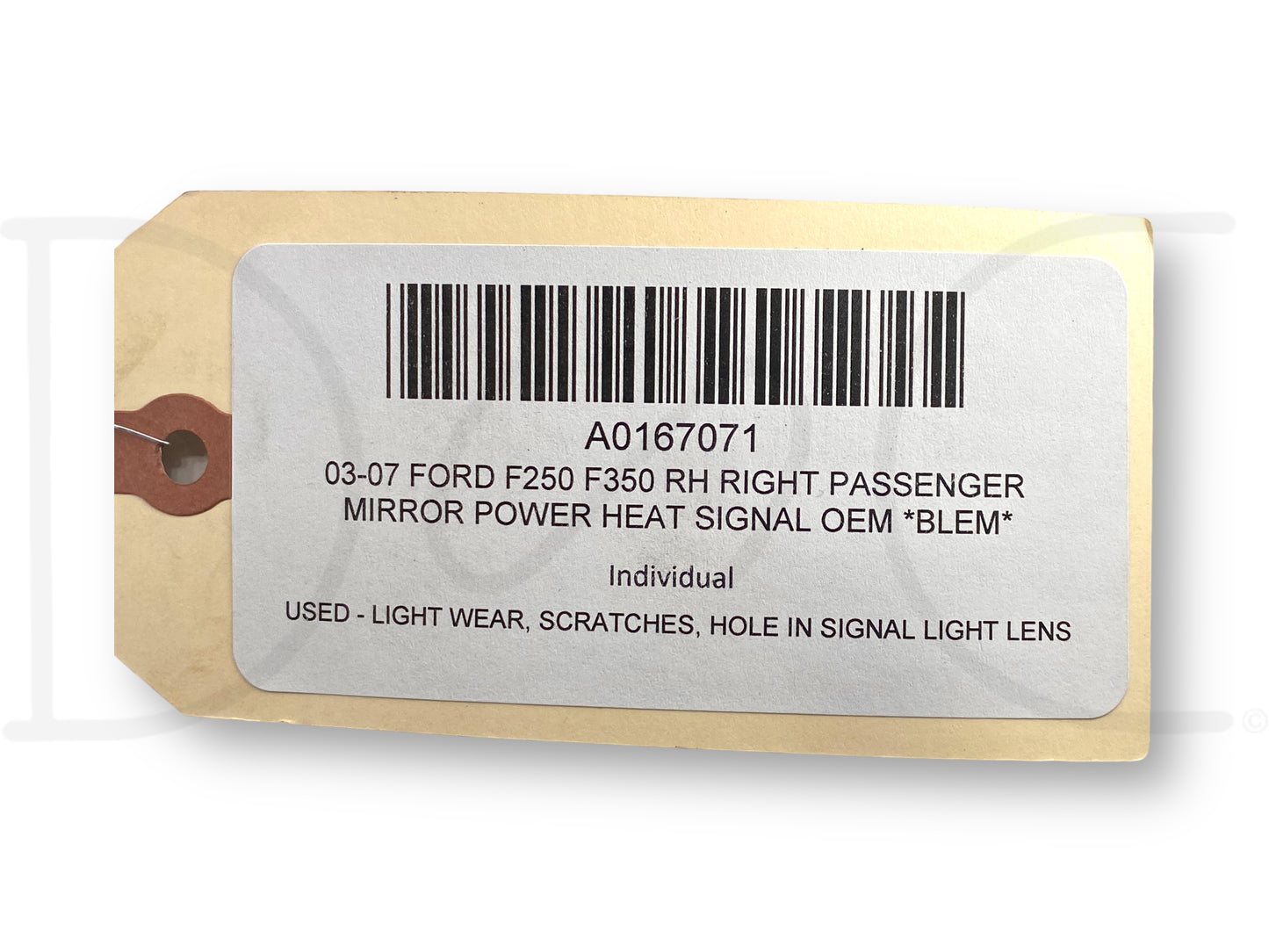 02-07 Ford F250 F350 RH Right Passenger Mirror Power Heat Signal OEM *Blem*