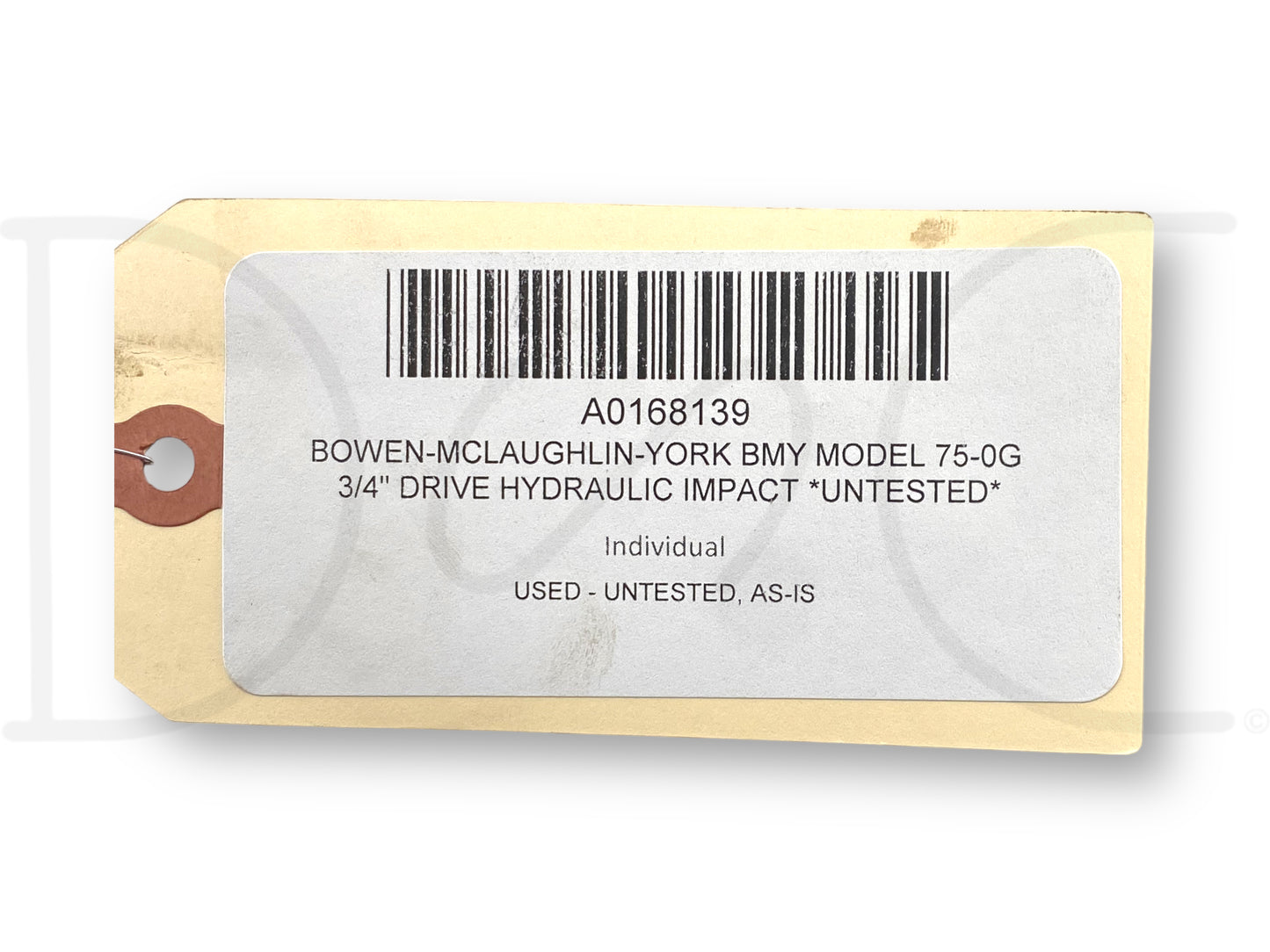 Bowen-Mclaughlin-York Bmy Model 75-0G 3/4" Drive Hydraulic Impact *Untested*