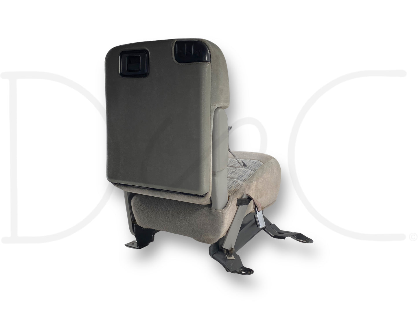 99-00 Ford F250 F350 Super Duty Front Center Console Jump Seat Gray Cloth