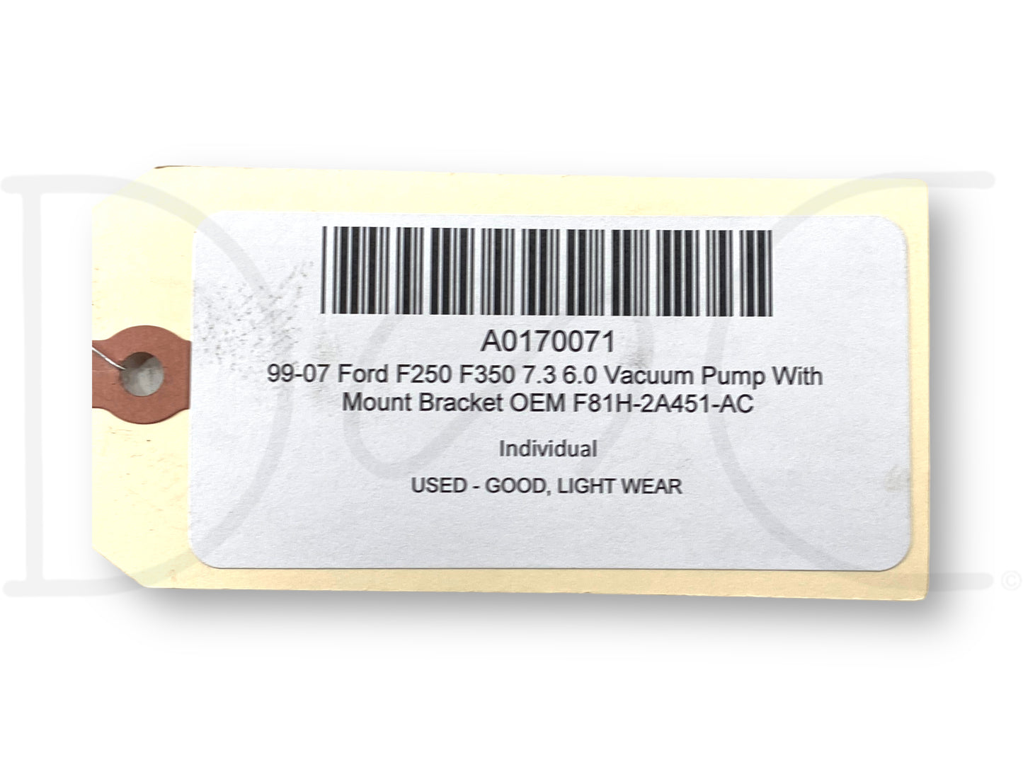 99-07 Ford F250 F350 7.3 6.0 Vacuum Pump With Mount Bracket OEM F81H-2A451-AC