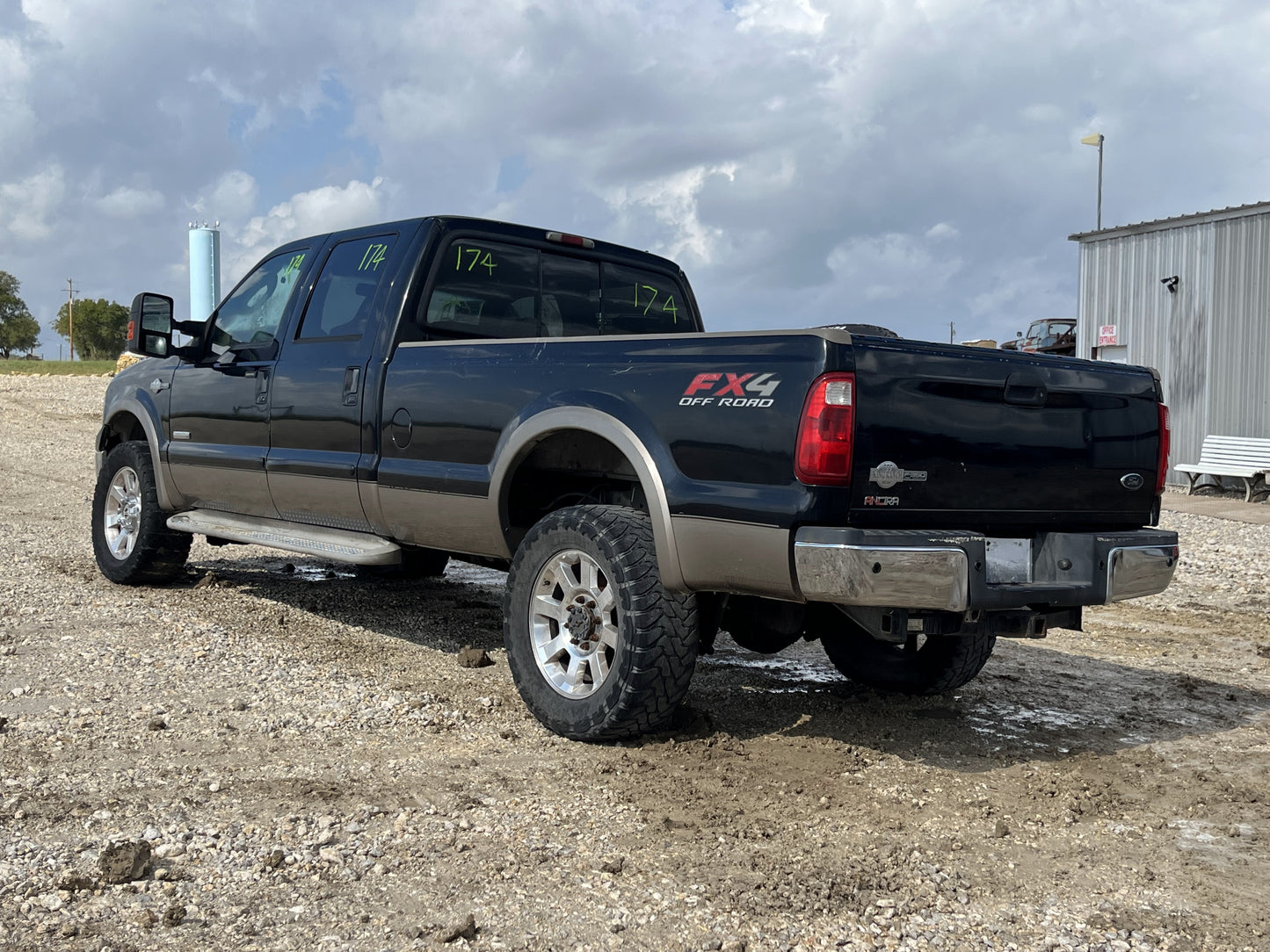 2005-2007 Ford F250 F350 Rear LH Left Driver Crew Cab Door Black / Tan