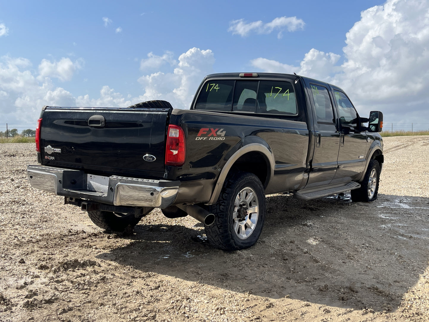 2005-2007 Ford F250 F350 Rear LH Left Driver Crew Cab Door Black / Tan