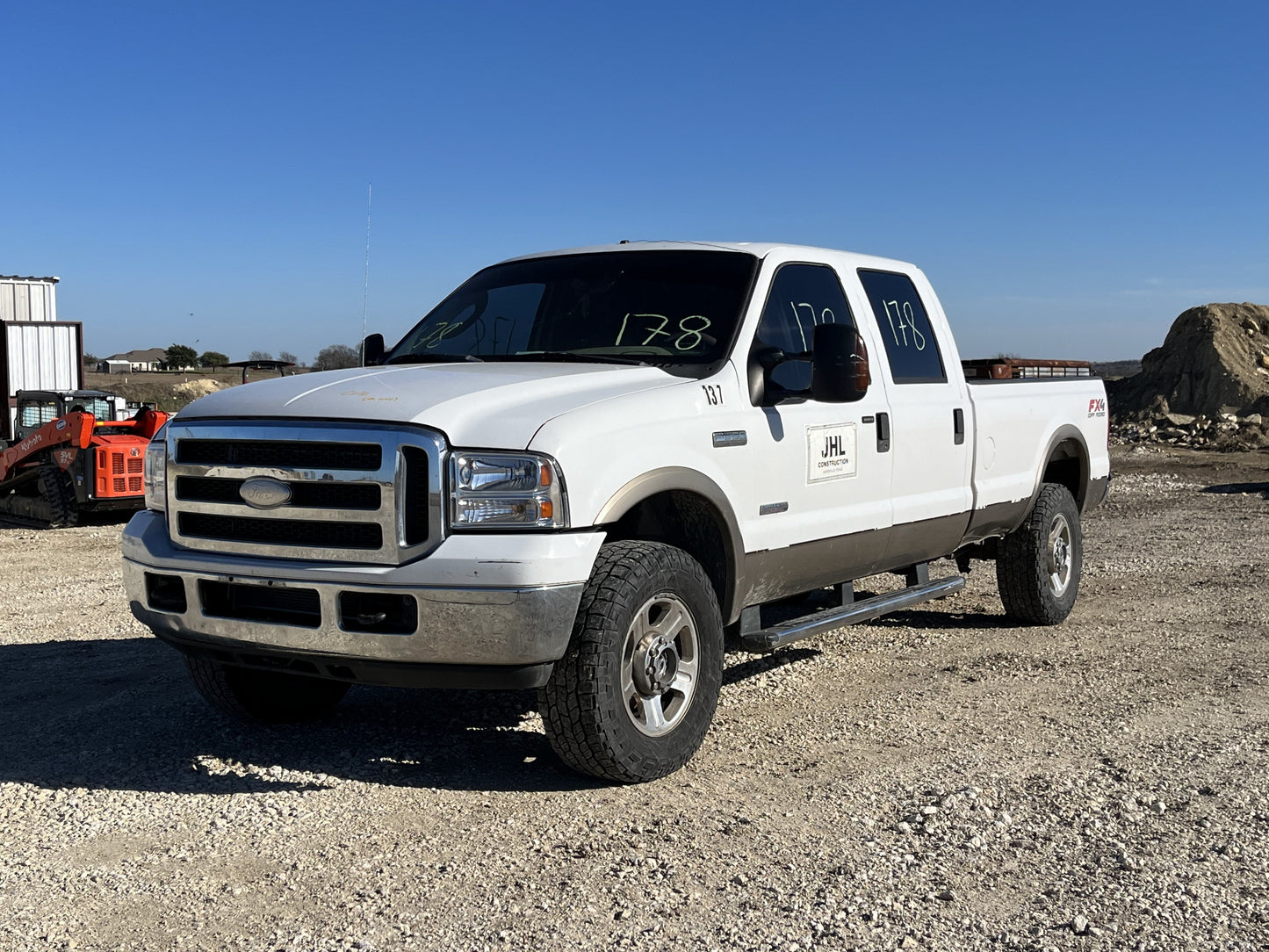 99-07 Ford F250 F350 Front RH Right Passenger Door White / Tan