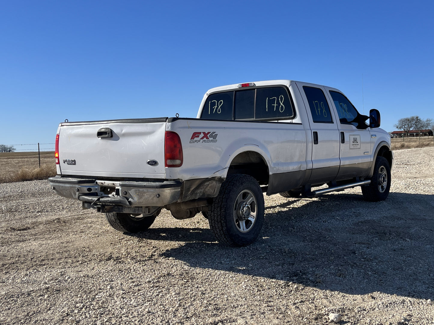 99-07 Ford F250 F350 Front RH Right Passenger Door White / Tan