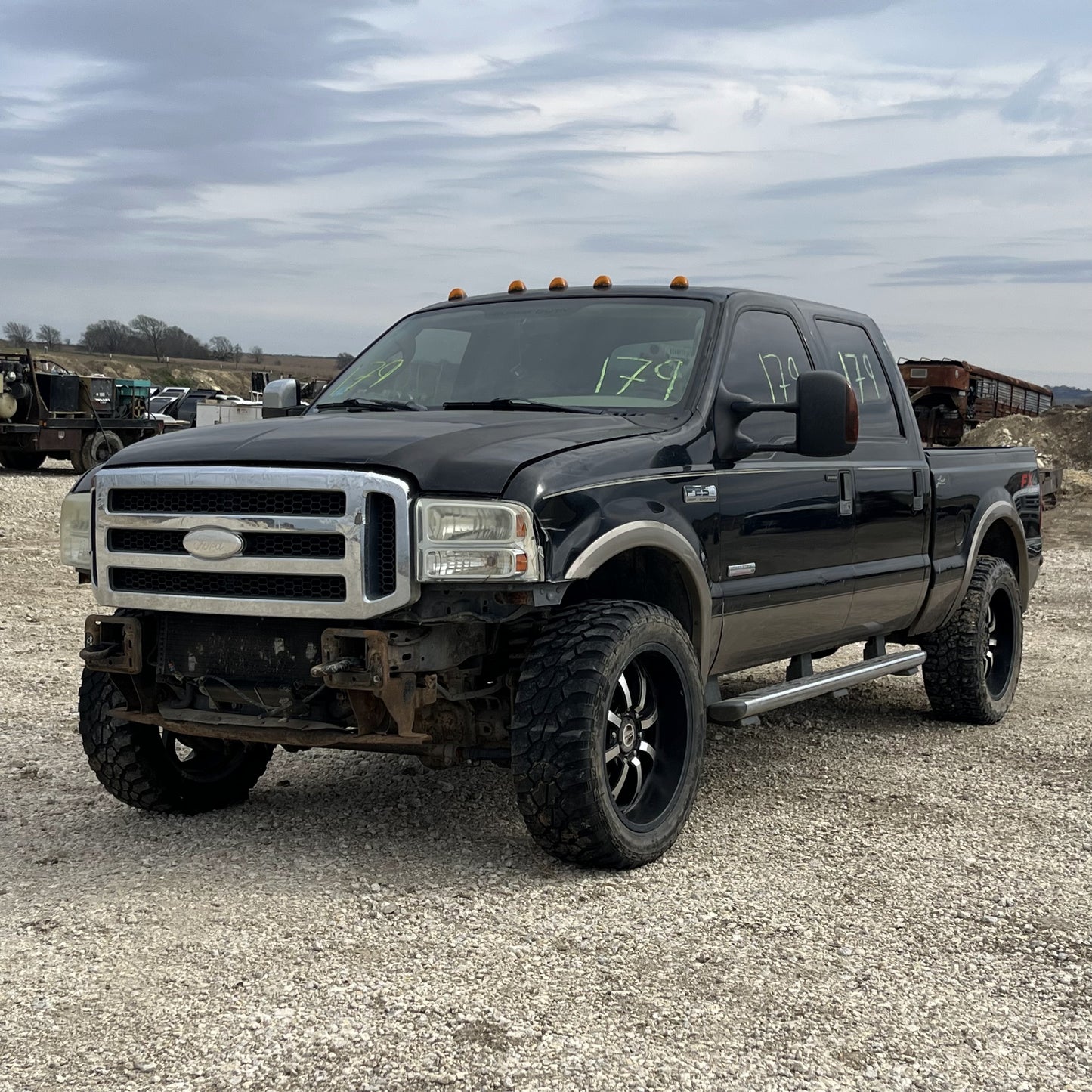 99-07 Ford F250 F350 Rear LH Left Driver Crew Cab Door Black / Tan