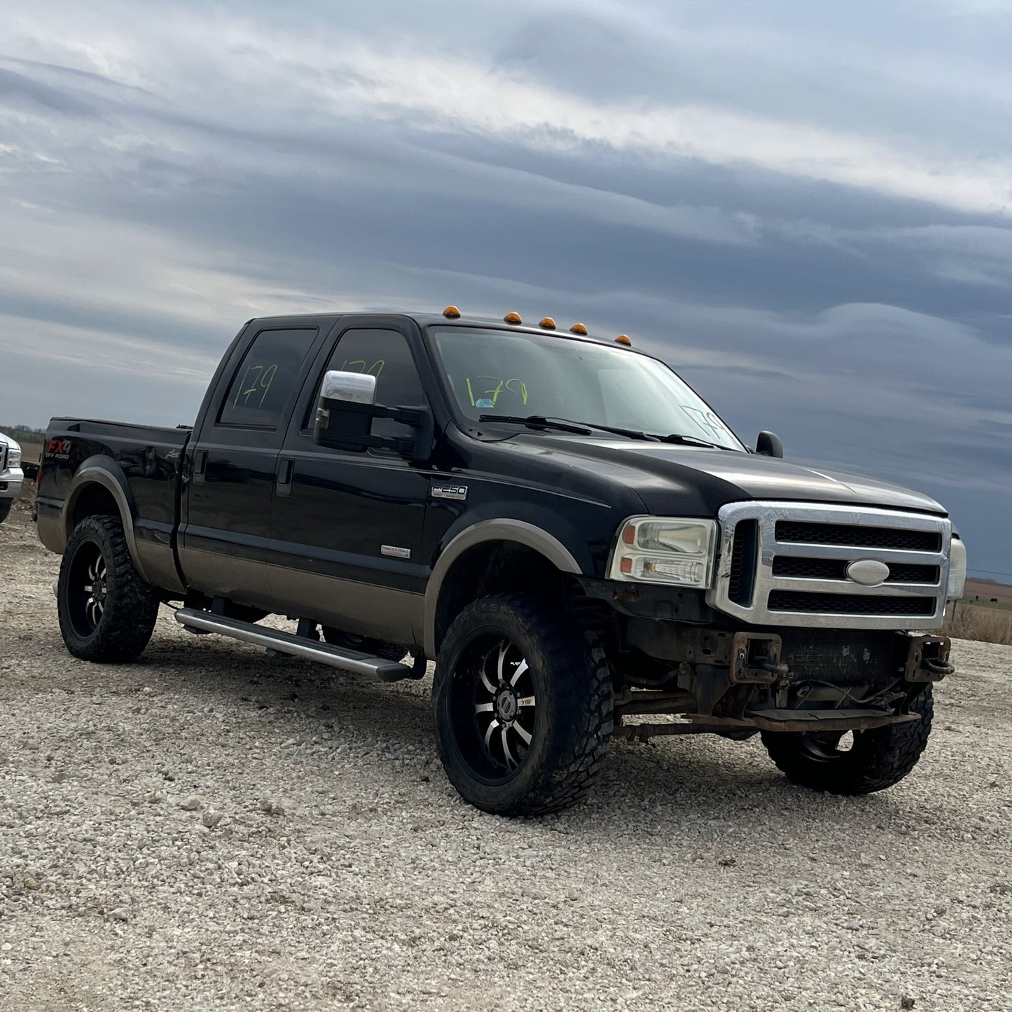 99-07 Ford F250 F350 Rear LH Left Driver Crew Cab Door Black / Tan