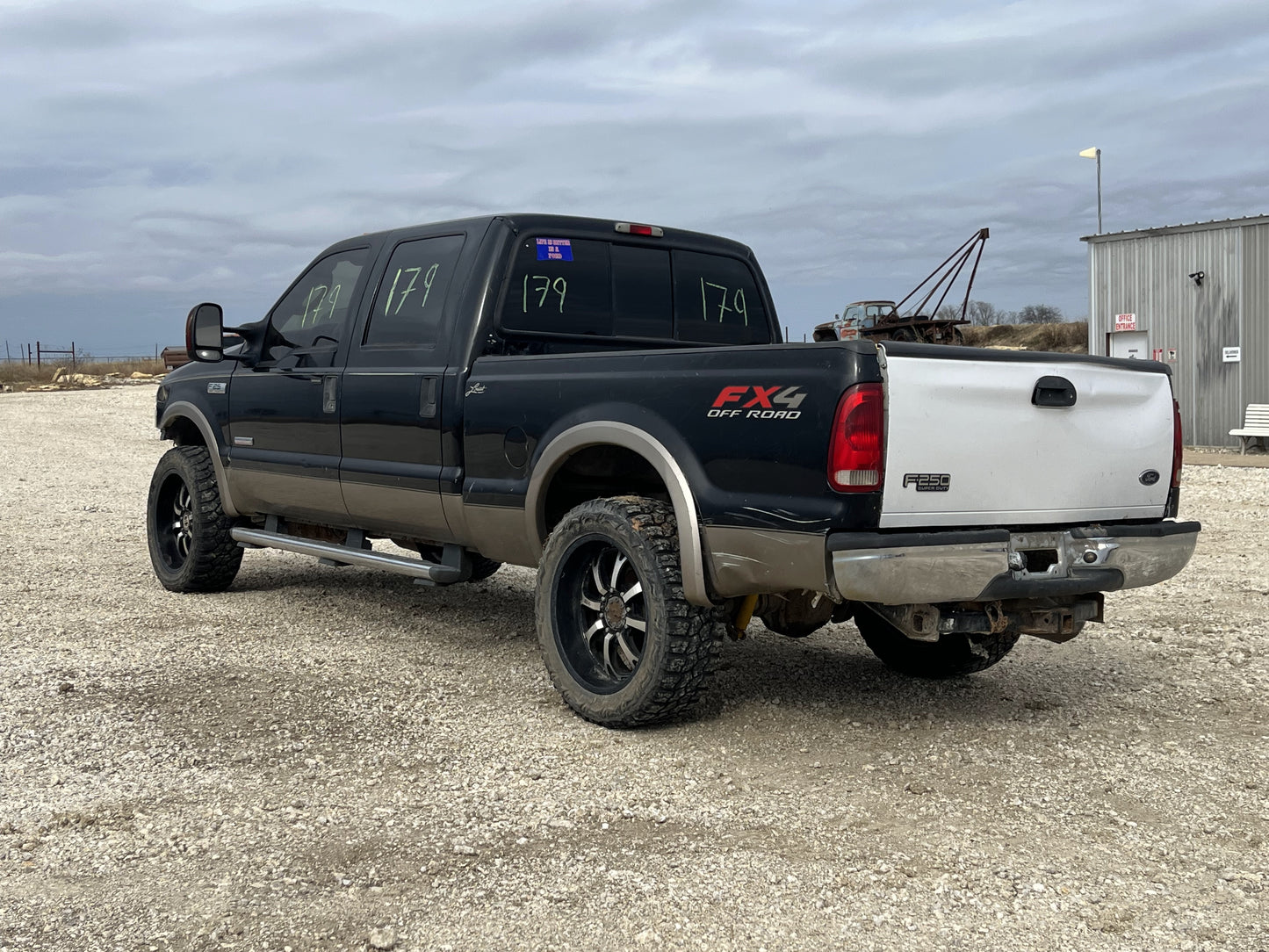 99-07 Ford F250 F350 Rear LH Left Driver Crew Cab Door Black / Tan