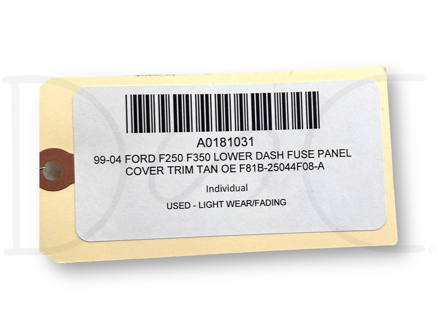 99-04 Ford F250 F350 Lower Dash Fuse Panel Cover Trim Tan OE F81B-25044F08-A