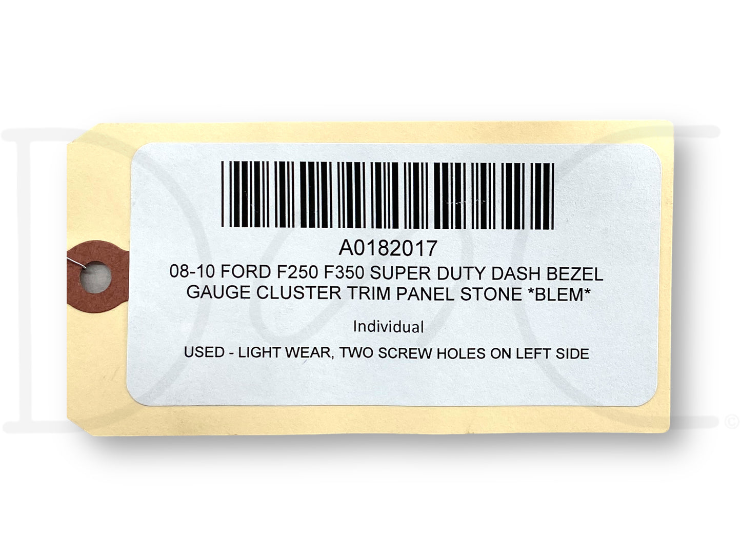 08-10 Ford F250 F350 Super Duty Dash Bezel Gauge Cluster Trim Panel Stone *Blem*