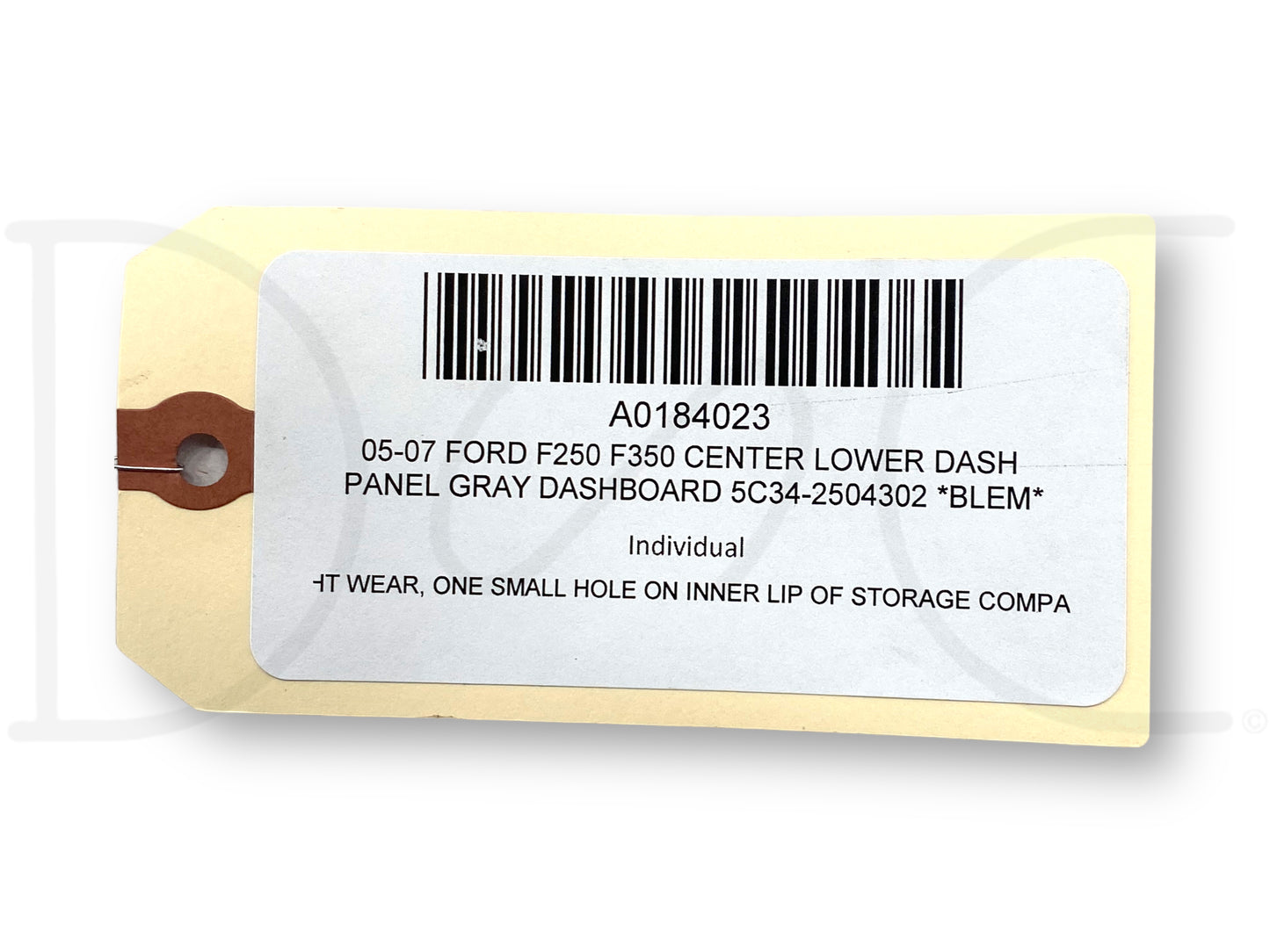 05-07 Ford F250 F350 Center Lower Dash Panel Gray Dashboard 5C34-2504302 *Blem*