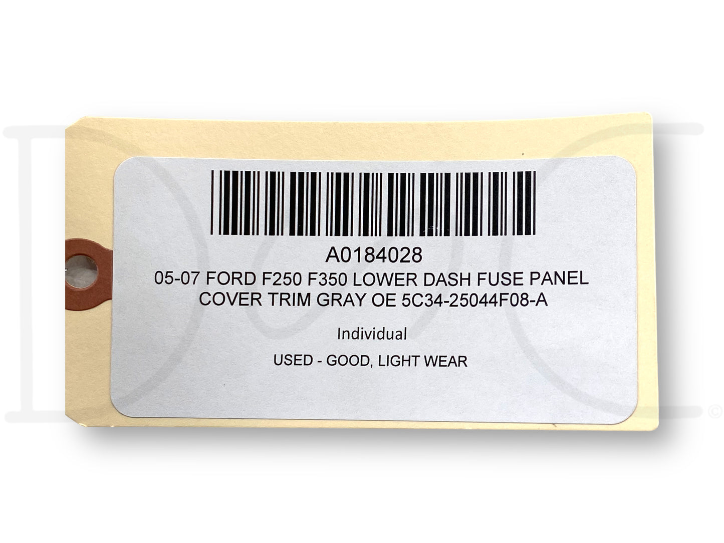 05-07 Ford F250 F350 Lower Dash Fuse Panel Cover Trim Gray OE 5C34-25044F08-A