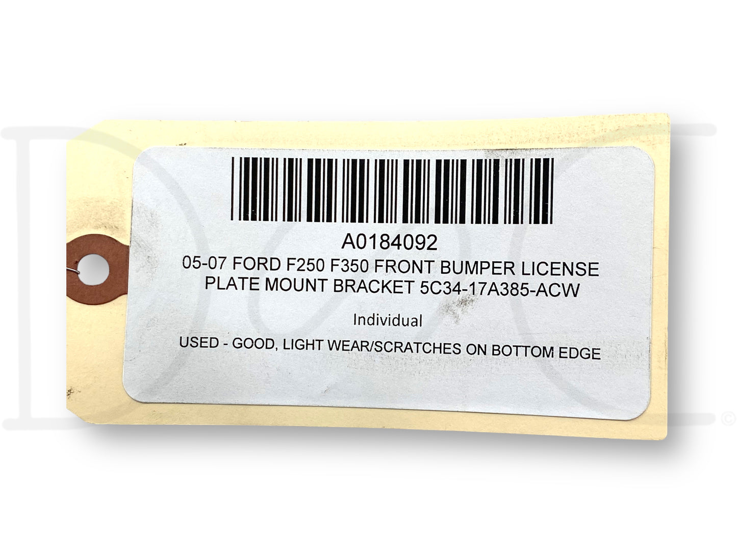 05-07 Ford F250 F350 Front Bumper License Plate Mount Bracket 5C34-17A385-ACw