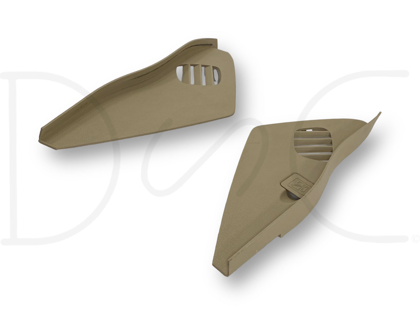 08-10 Ford F250 F350 LH RH Dash End Side Defrost Vent Trim Set Camel Tan OE