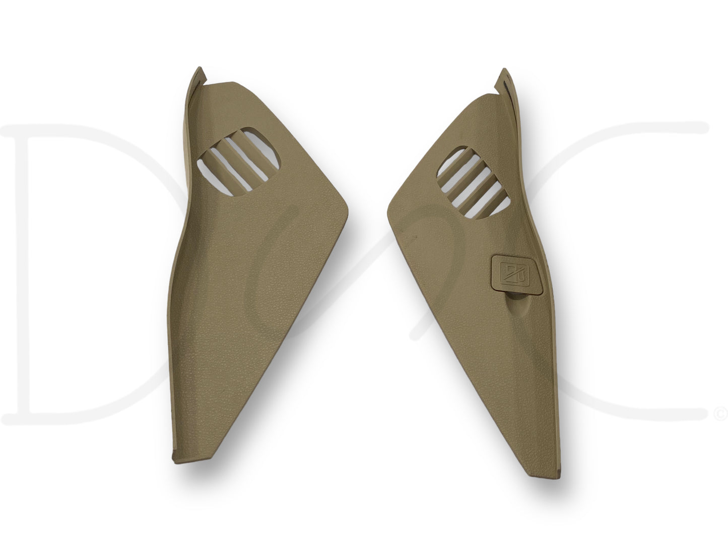08-10 Ford F250 F350 LH RH Dash End Side Defrost Vent Trim Set Camel Tan OE