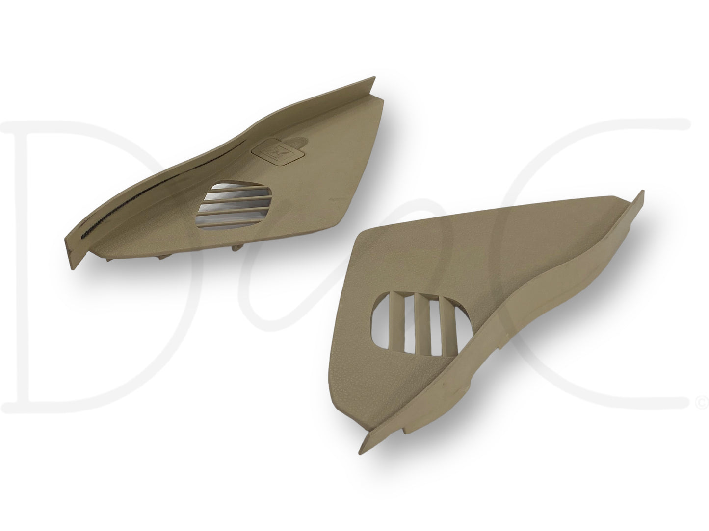 08-10 Ford F250 F350 LH RH Dash End Side Defrost Vent Trim Set Camel Tan OE
