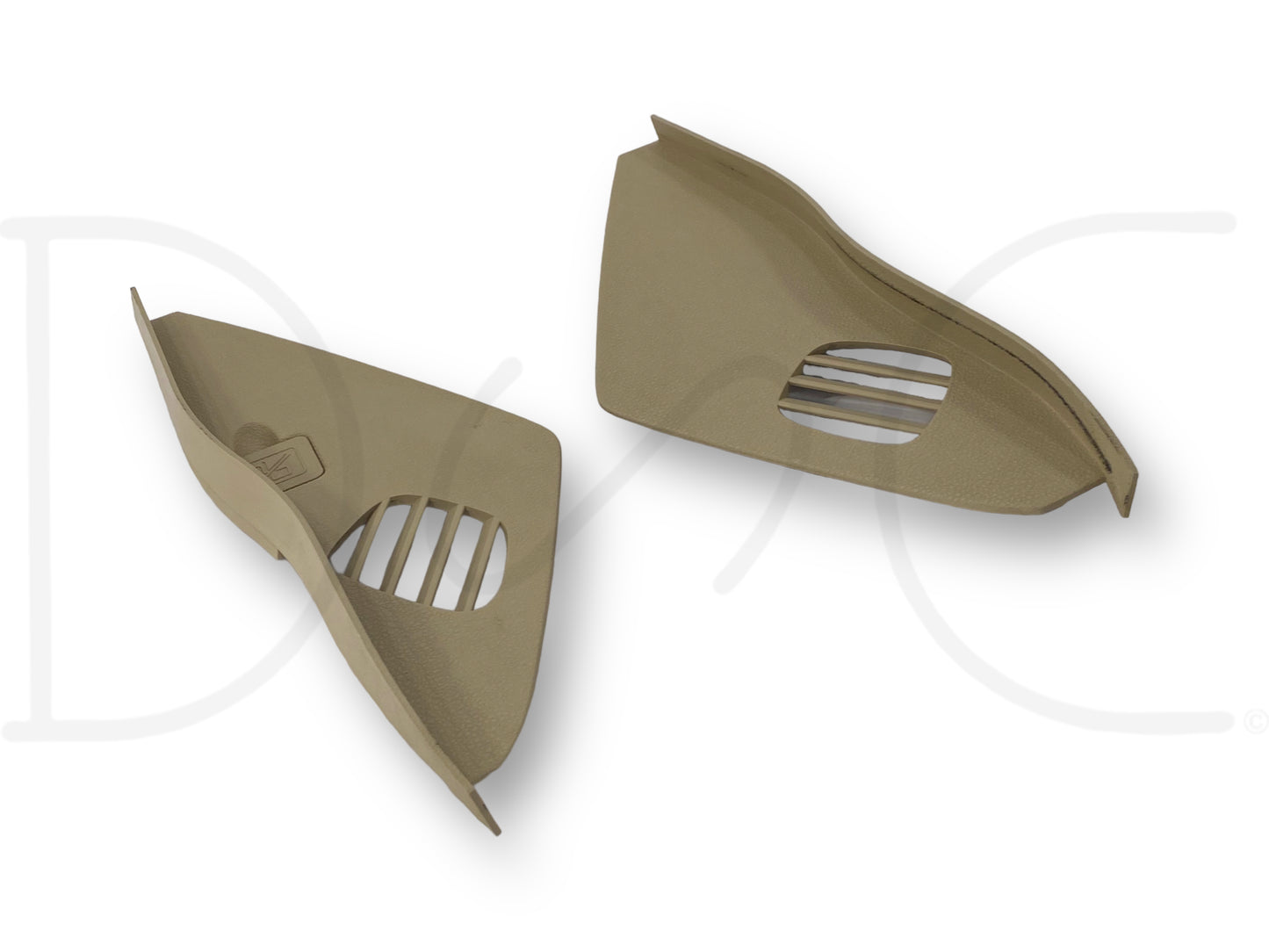 08-10 Ford F250 F350 LH RH Dash End Side Defrost Vent Trim Set Camel Tan OE