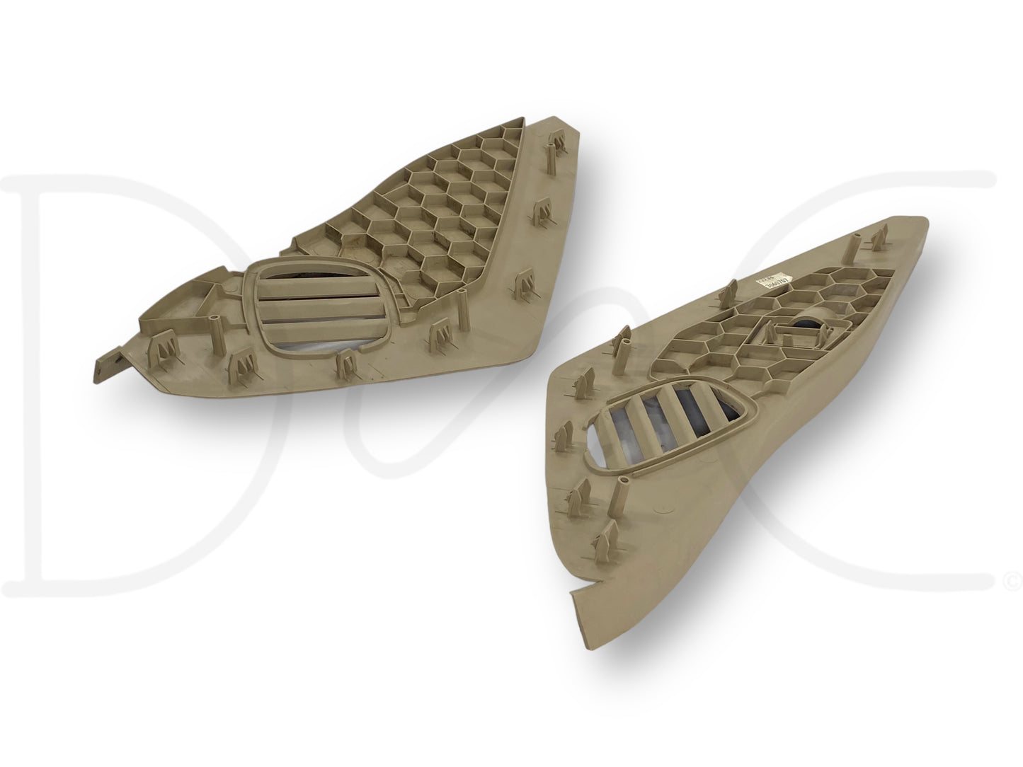 08-10 Ford F250 F350 LH RH Dash End Side Defrost Vent Trim Set Camel Tan OE