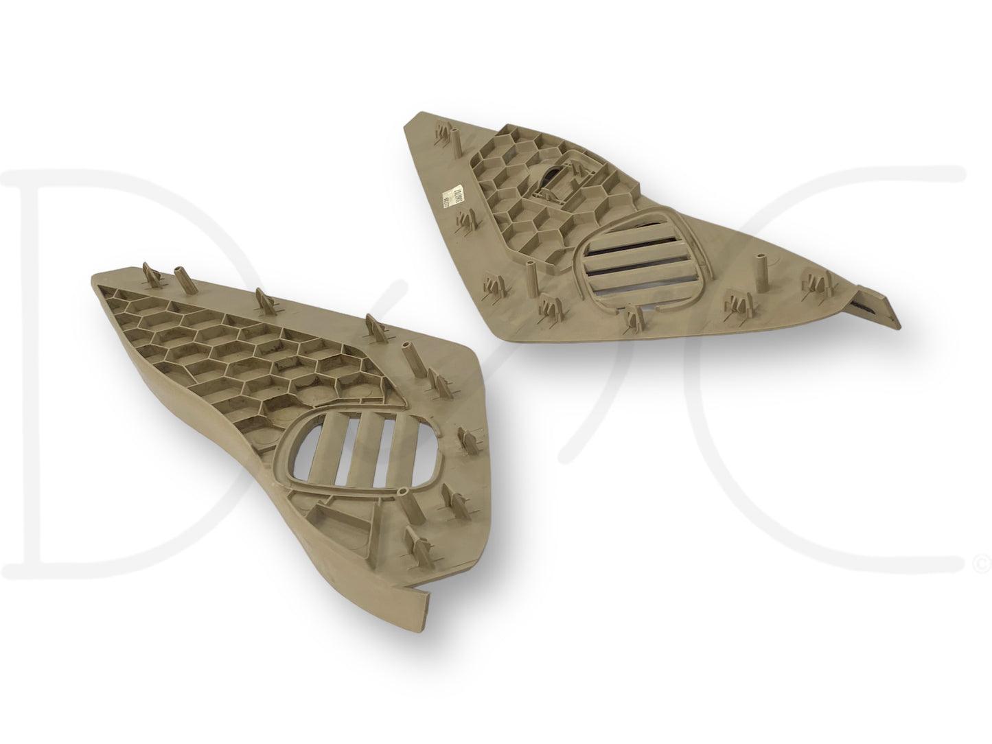 08-10 Ford F250 F350 LH RH Dash End Side Defrost Vent Trim Set Camel Tan OE