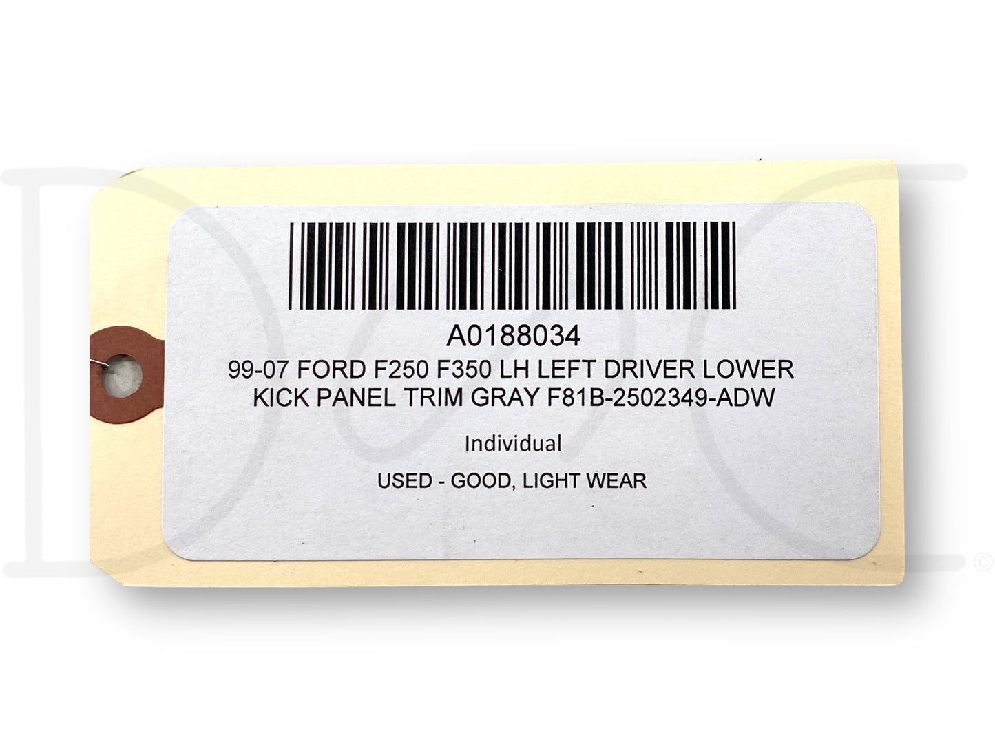 99-07 Ford F250 F350 LH Left Driver Lower Kick Panel Trim Gray F81B-2502349-Adw