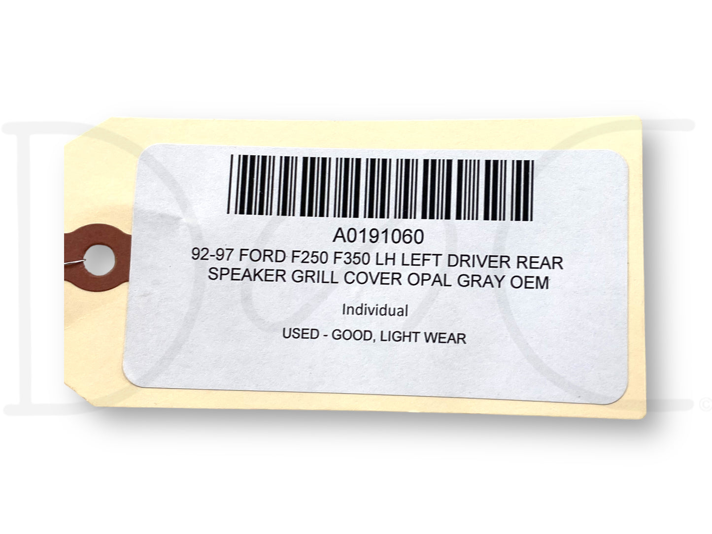 92-97 Ford F250 F350 LH Left Driver Rear Speaker Grill Cover Opal Gray OEM