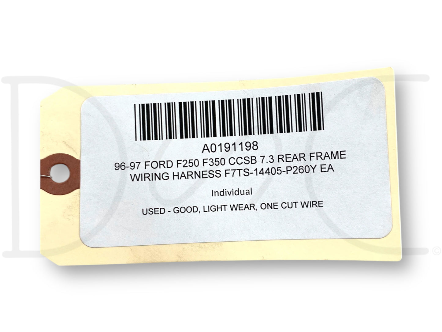 96-97 Ford F250 F350 CCSB 7.3 Rear Frame Wiring Harness F7TS-14405-P260Y EA