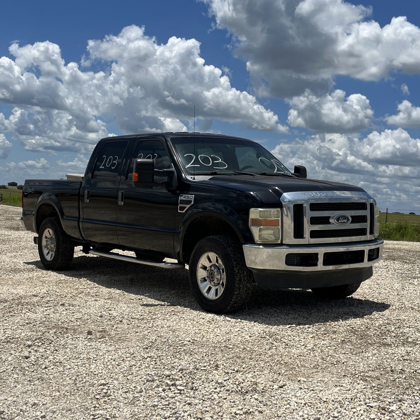 08-10 Ford F250 F350 Super Duty Grill Grille OEM Chrome XLT W/ Emblem