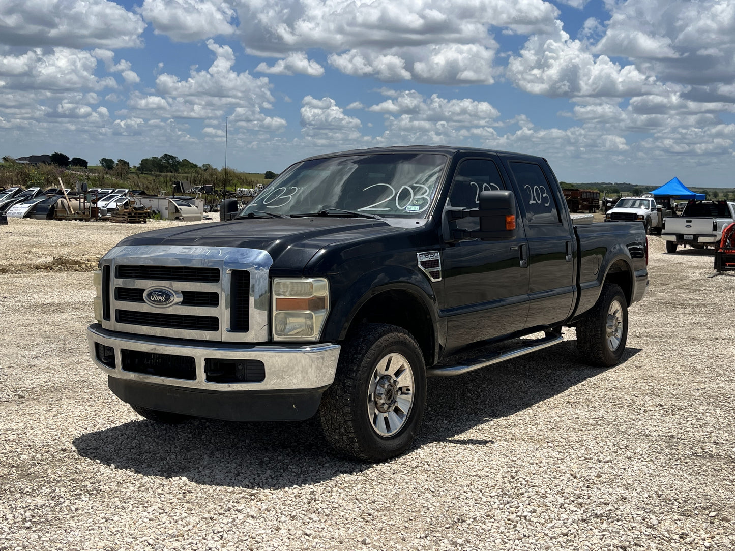 08-10 Ford F250 F350 Super Duty Grill Grille OEM Chrome XLT W/ Emblem