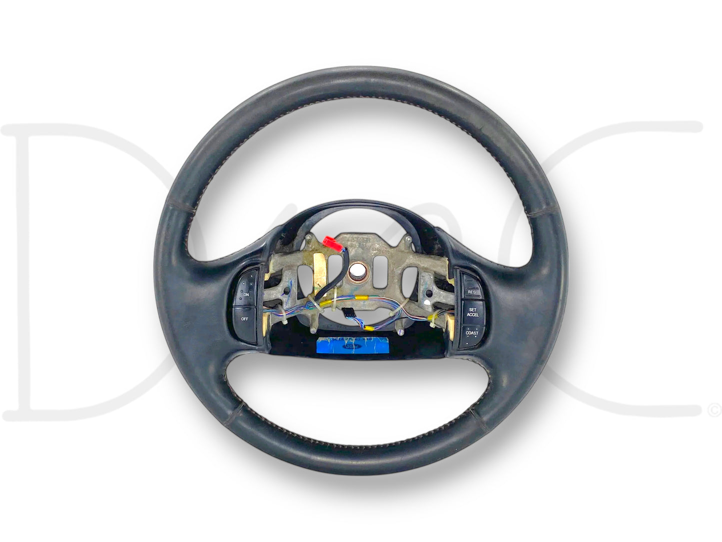 99-04 Ford F250 F350 Black Leather Steering Wheel W/ Cruise Control OEM