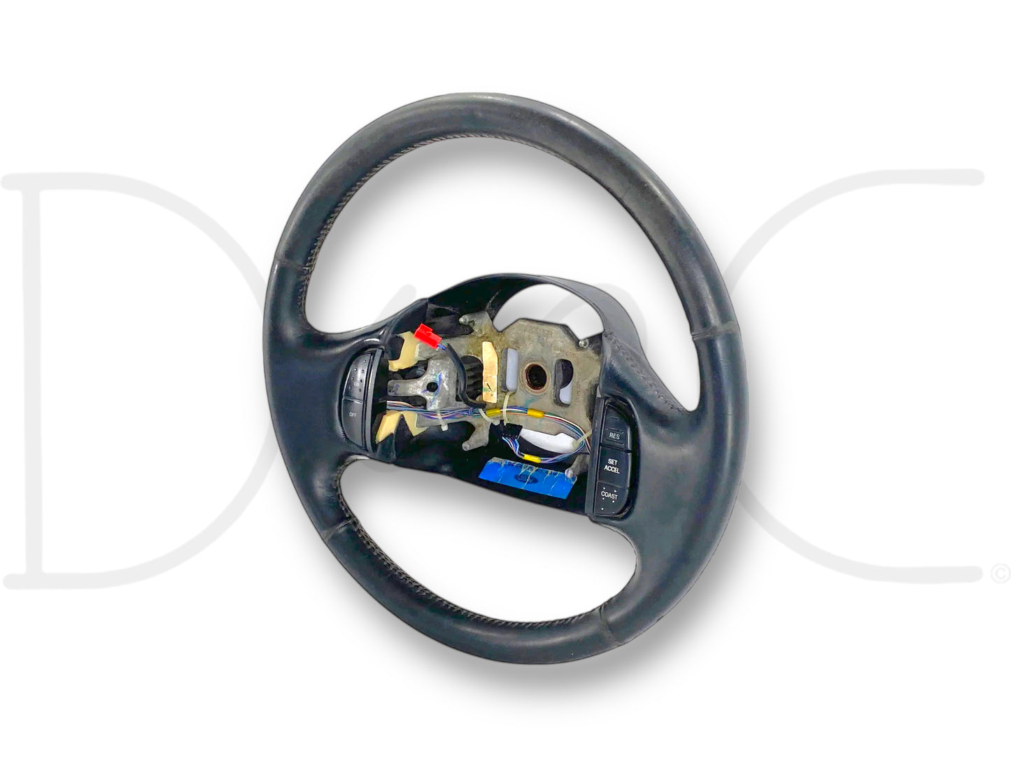 99-04 Ford F250 F350 Black Leather Steering Wheel W/ Cruise Control OEM
