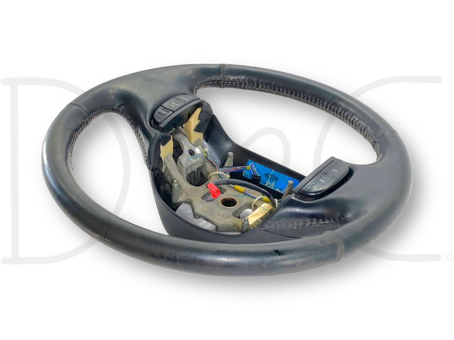 99-04 Ford F250 F350 Black Leather Steering Wheel W/ Cruise Control OEM