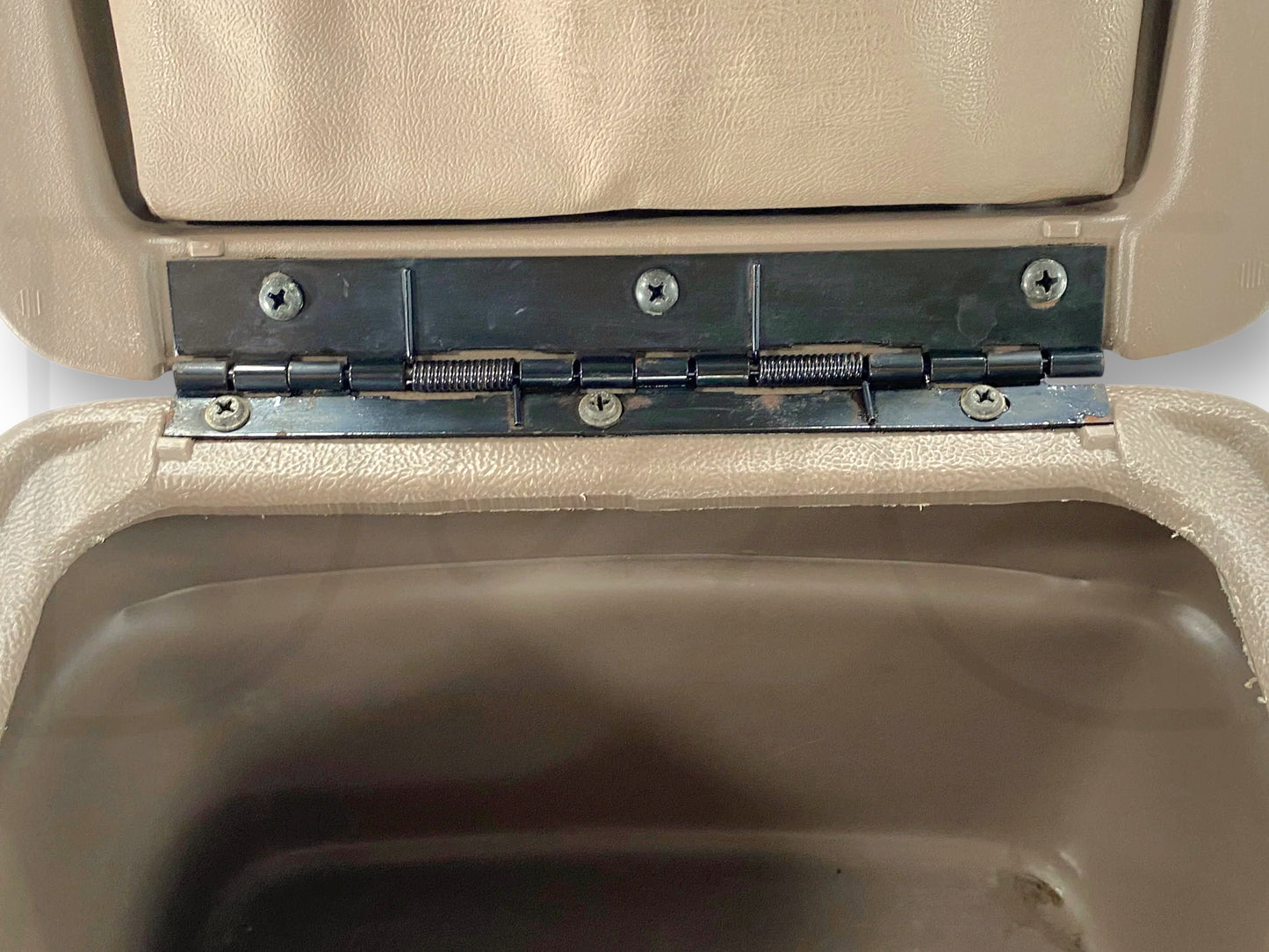 92-97 Ford F250 F350 Truck Center Console Floor Storage Mocha Tan OE