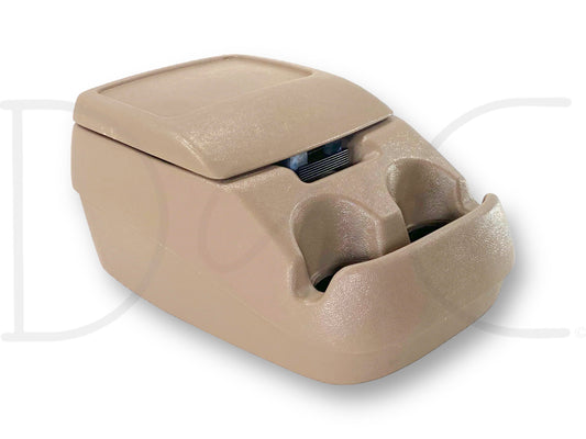 92-97 Ford F250 F350 Truck Center Console Floor Storage Mocha Tan OE