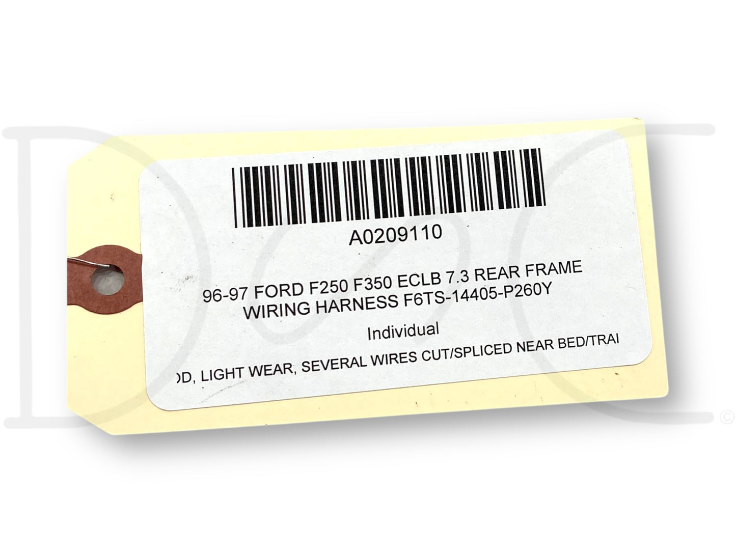 96-97 Ford F250 F350 ECLB 7.3 Rear Frame Wiring Harness F6TS-14405-P260Y