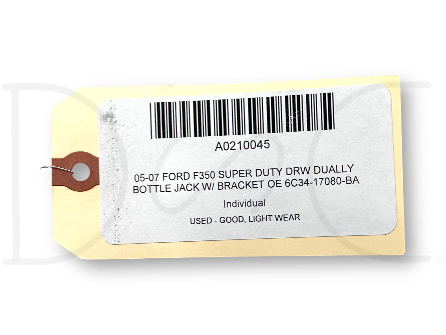 05-10 Ford F350 Super Duty DRW Dually Bottle Jack W/ Bracket OE 6C34-17080-BA
