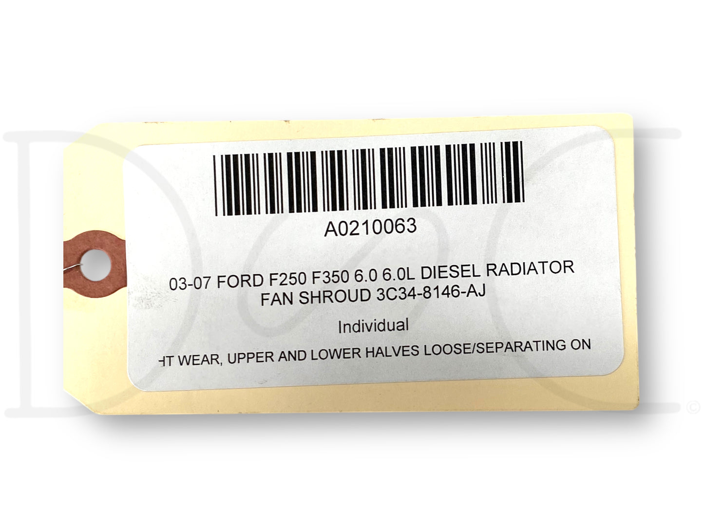 03-07 Ford F250 F350 6.0 6.0L Diesel Radiator Fan Shroud 3C34-8146-Aj