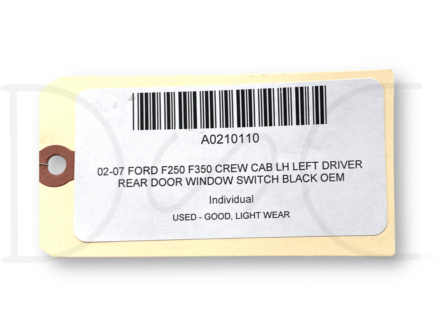 02-07 Ford F250 F350 Crew Cab LH Left Driver Rear Door Window Switch Black OEM