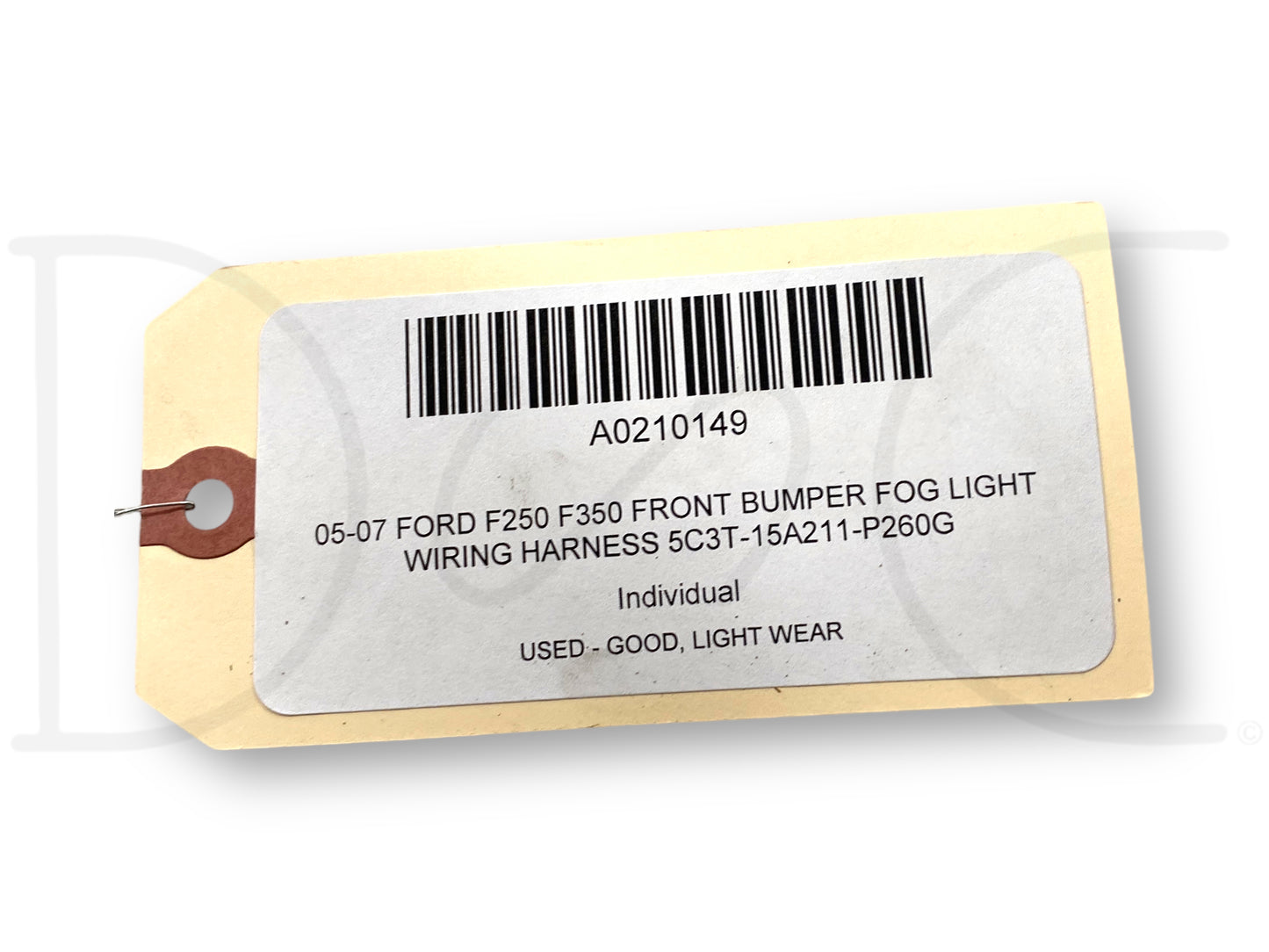 05-07 Ford F250 F350 Front Bumper Fog Light Wiring Harness 5C3T-15A211-P260G