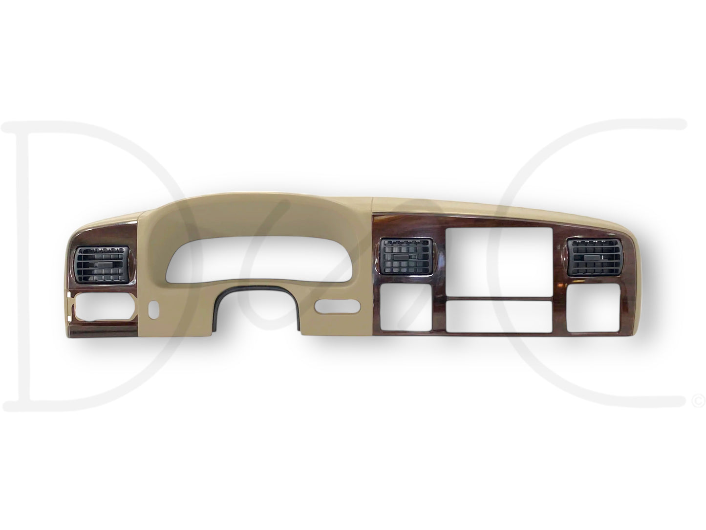 05-07 Ford F250 F350 King Ranch Dash Bezel Radio Cluster Trim Panel Tan OEM