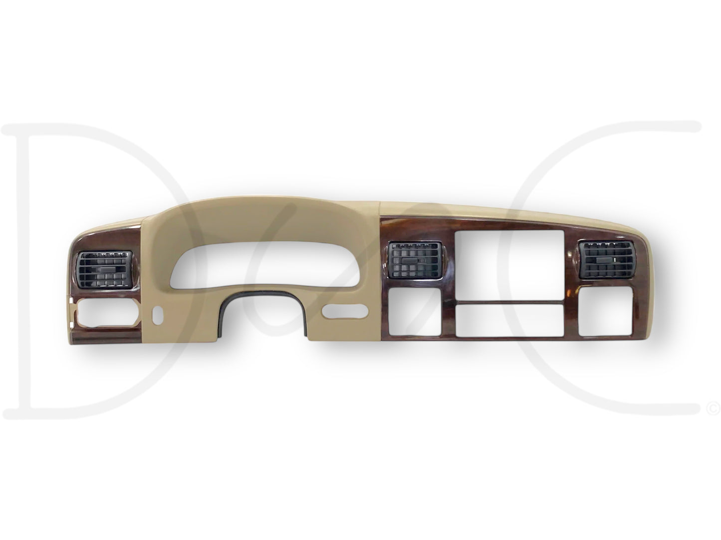 05-07 Ford F250 F350 King Ranch Dash Bezel Radio Cluster Trim Panel Tan OEM